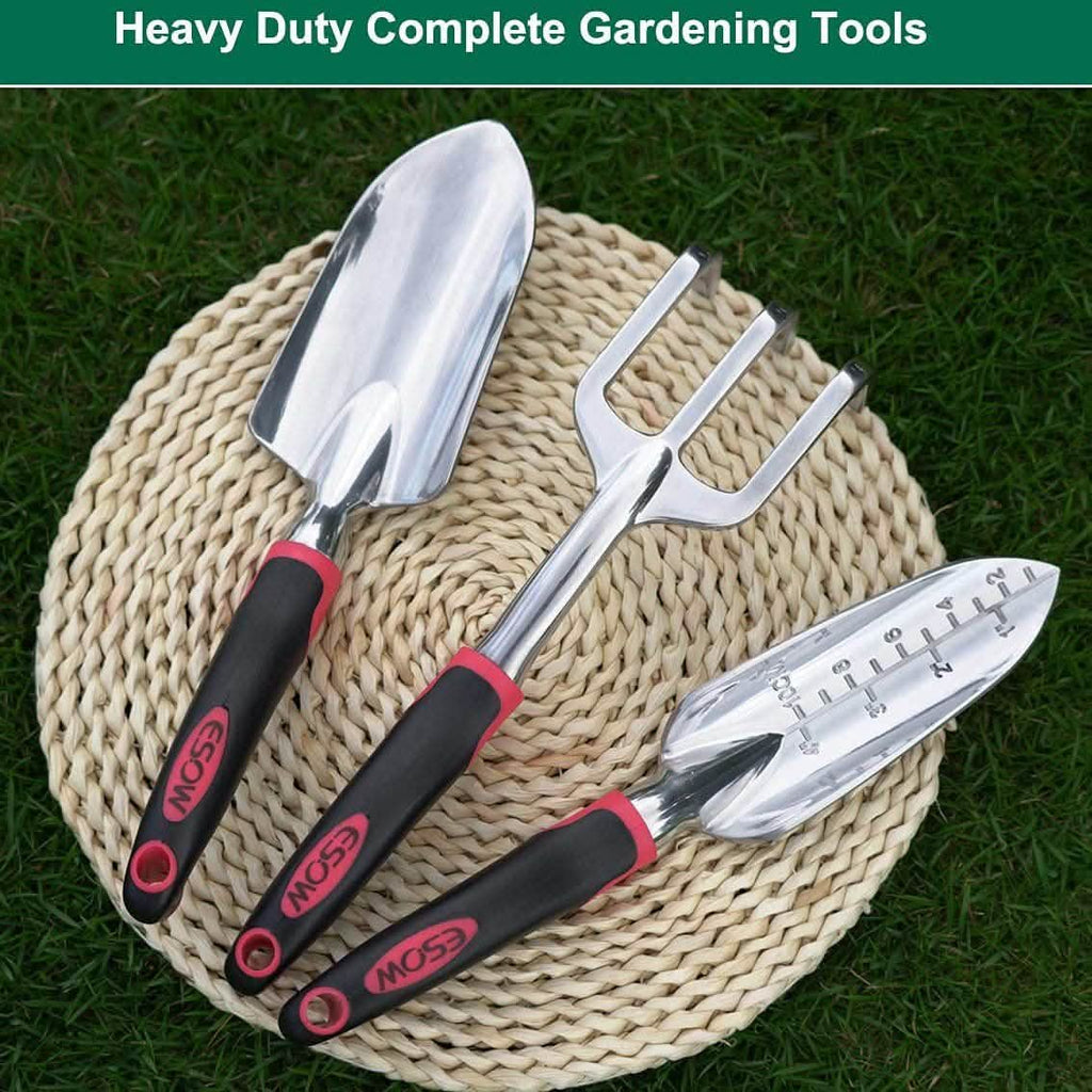 Ensemble de 3 pièces : Kit de jardinage robuste en fonte d'aluminium