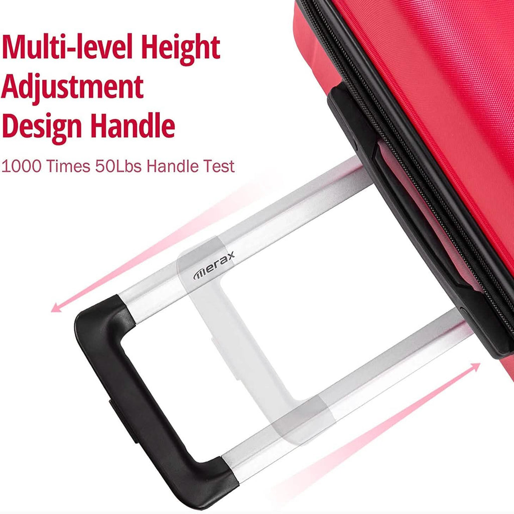 3-Piece Set: Lightweight Hard Luggage with Swivel Wheels and TSA Lock