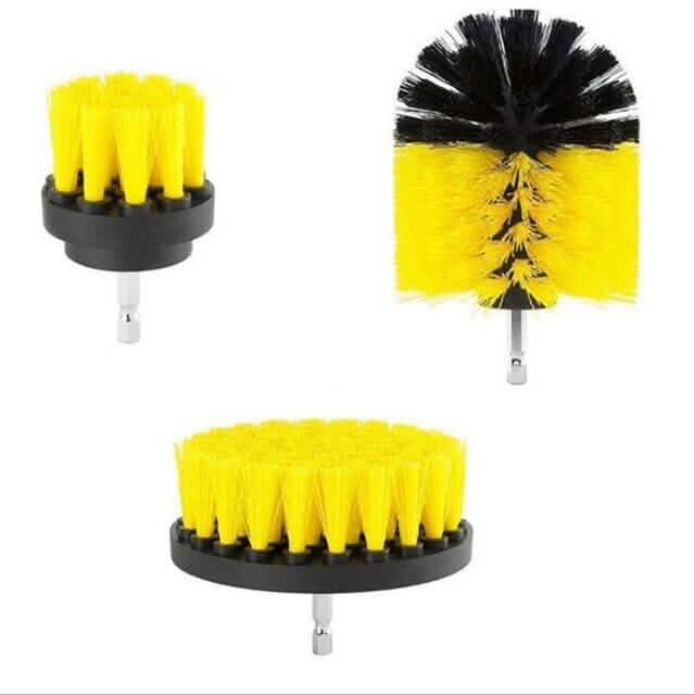 3-Piece Set: Power Scrubber Wash Cleaning Brushes Tool Kit
