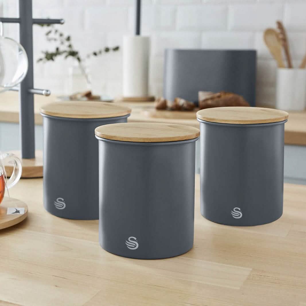 3-Piece Set: Swan Nordic Canisters