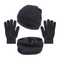 Ensemble 3 pièces : bonnet, écharpe et gants d'hiver pour homme