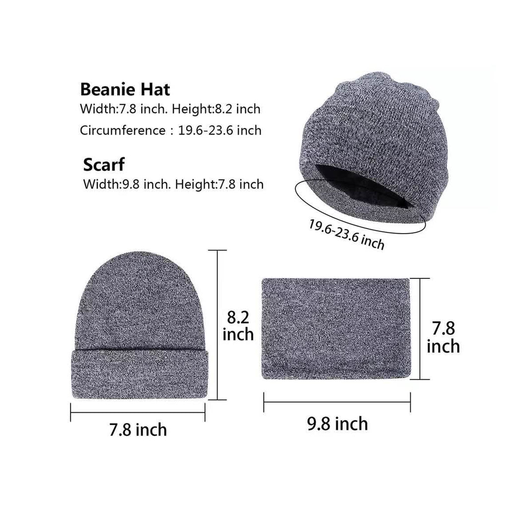 Ensemble 3 pièces : bonnet, écharpe et gants d'hiver pour homme