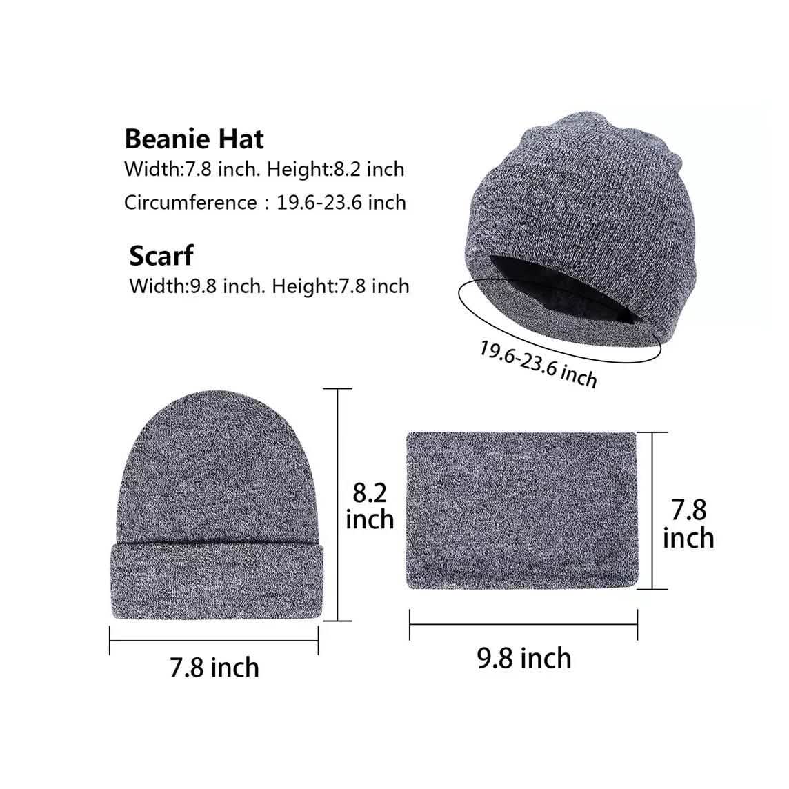 Ensemble 3 pièces : bonnet, écharpe et gants d'hiver pour homme