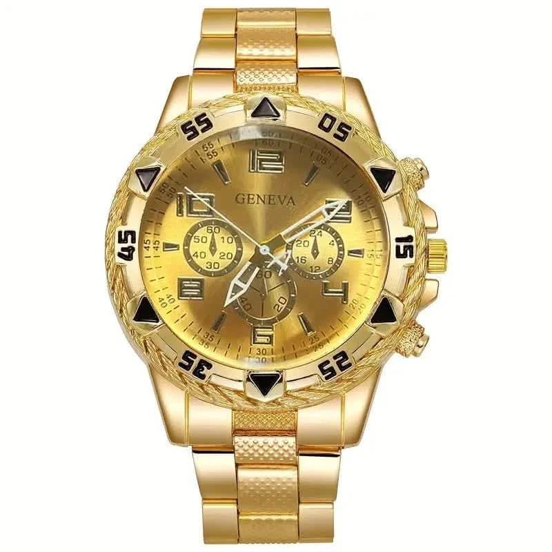3点セット：ファッショナブルメンズクォーツウォッチセット