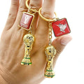 Lot de 3 : Porte-clés Petit pendentif Mascotte Emblème Coupe du Monde 2022 Qatar