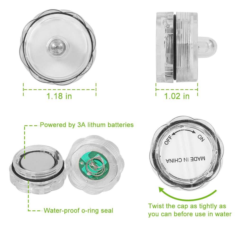 3-Pieces: Submersible LED Tea Lights Waterproof Candle Lights