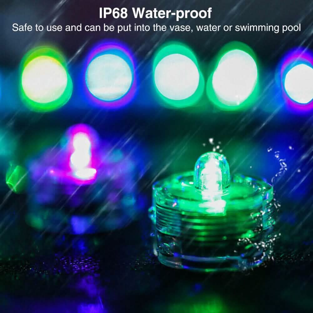 3-Pieces: Submersible LED Tea Lights Waterproof Candle Lights