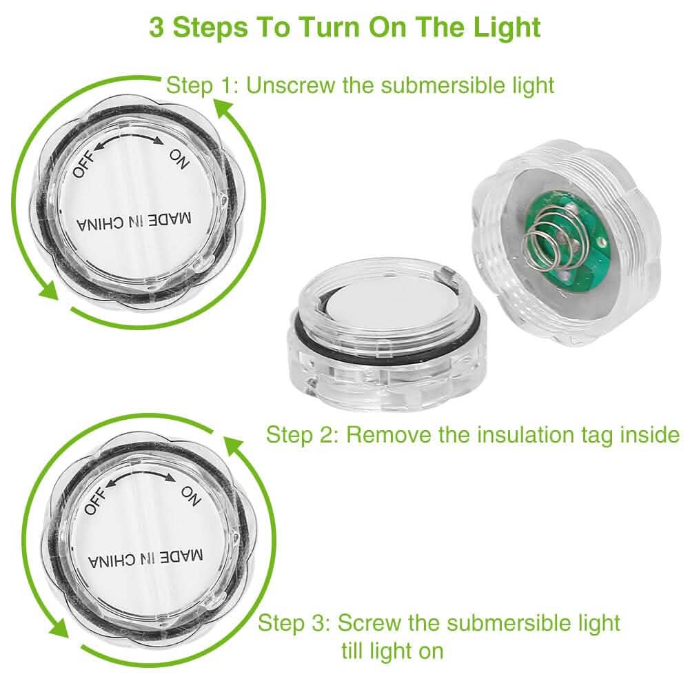 3-Pieces: Submersible LED Tea Lights Waterproof Candle Lights