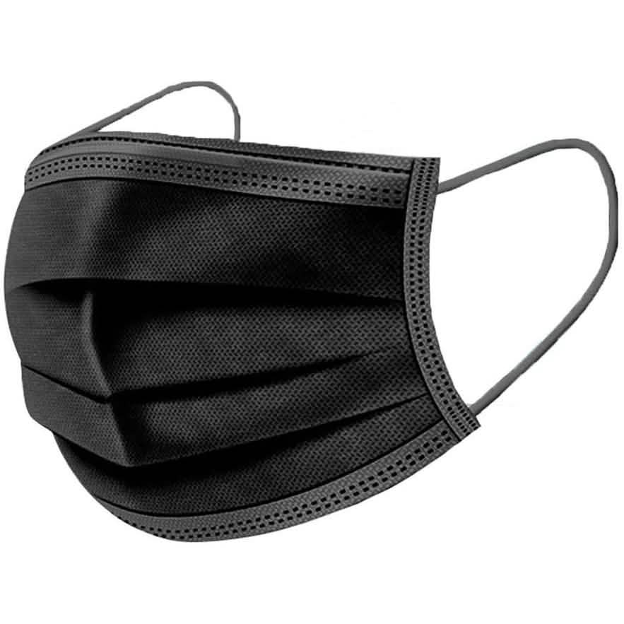 Lot de masques faciaux chirurgicaux sanitaires jetables non médicaux 3 épaisseurs avec boucles auriculaires