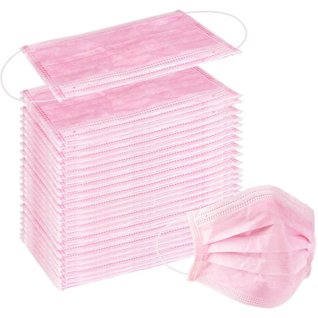 Lot de masques faciaux chirurgicaux sanitaires jetables non médicaux 3 épaisseurs avec boucles auriculaires