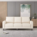 3-Seat Sofa for Living Room-Modern Fabric Sofa Couch with Storage