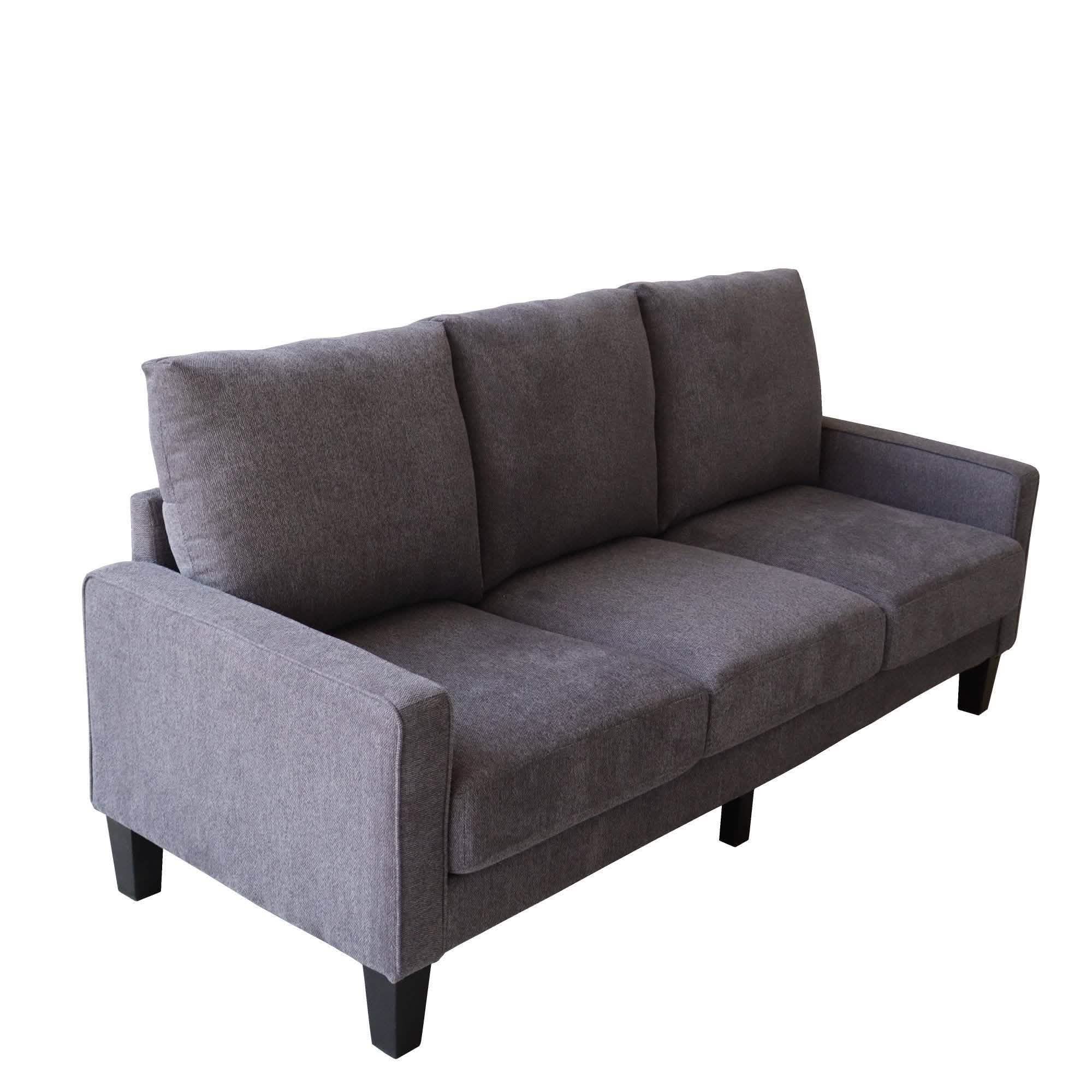 3-Seat Sofa for Living Room-Modern Fabric Sofa Couch with Storage