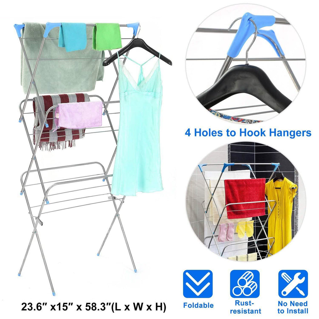 Séchoir à linge pliable à 3 niveaux