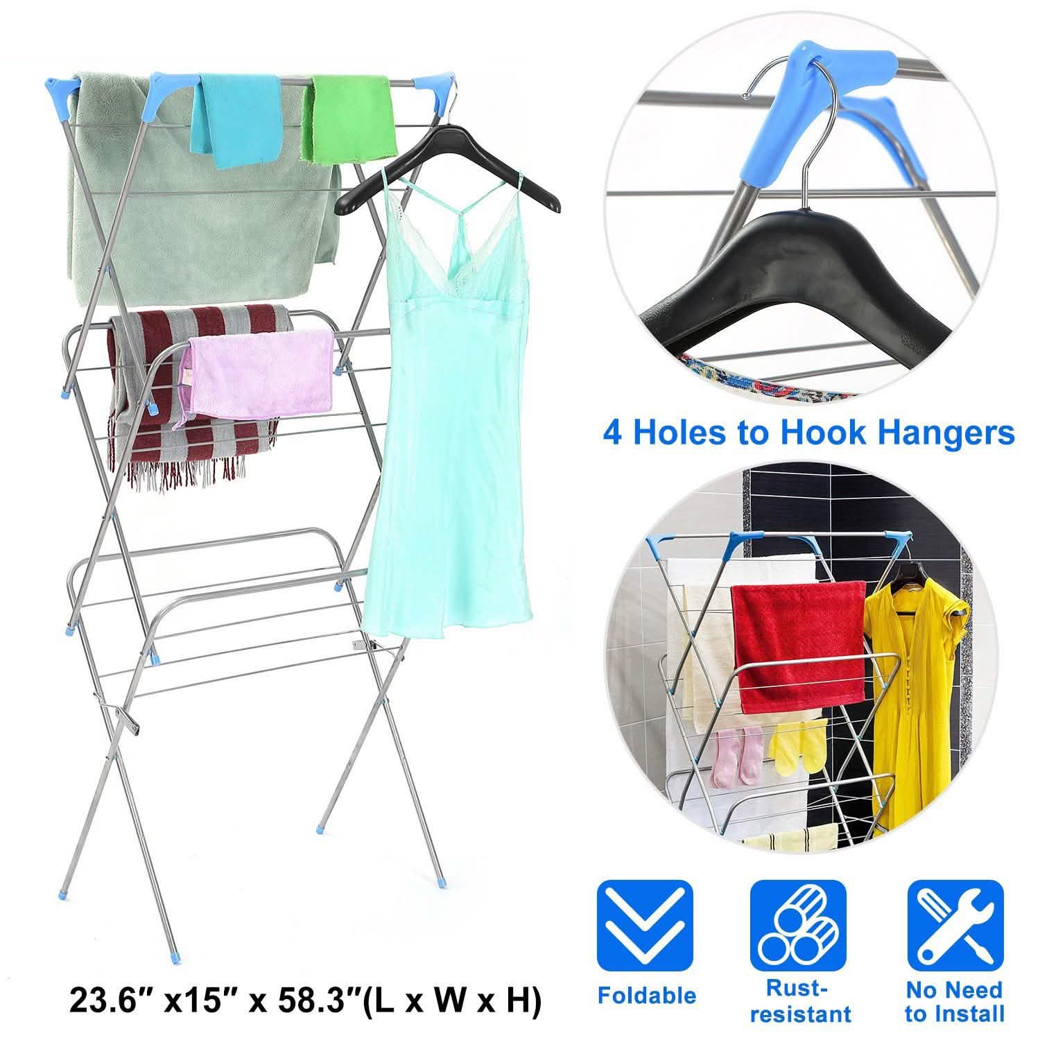 Séchoir à linge pliable à 3 niveaux