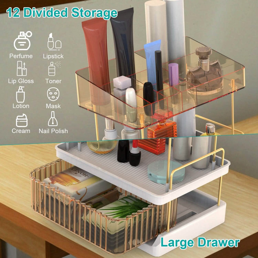 3段メイクアップオーガナイザー