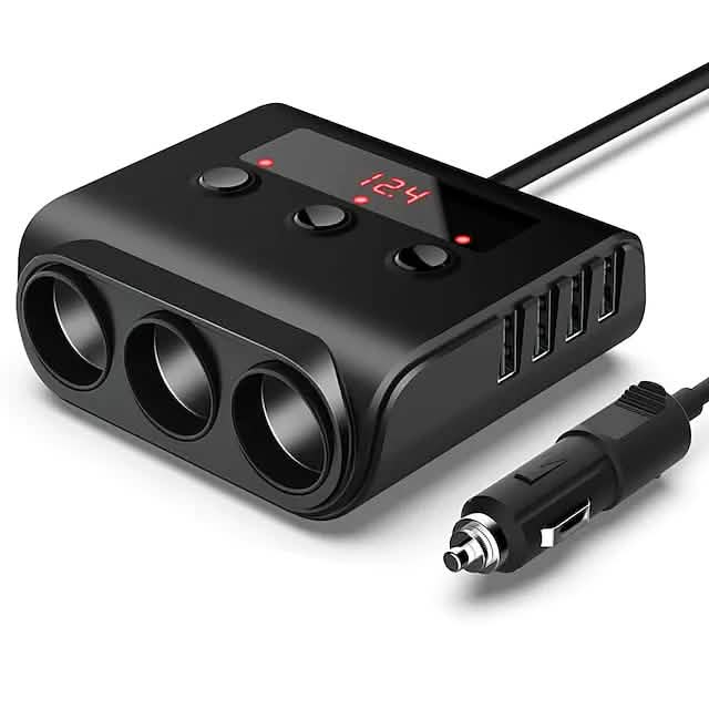 3-Way Car Plug Charger Adapter