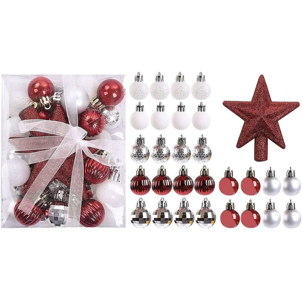 Lot de 30: Boules de Noël pour sapin de Noël