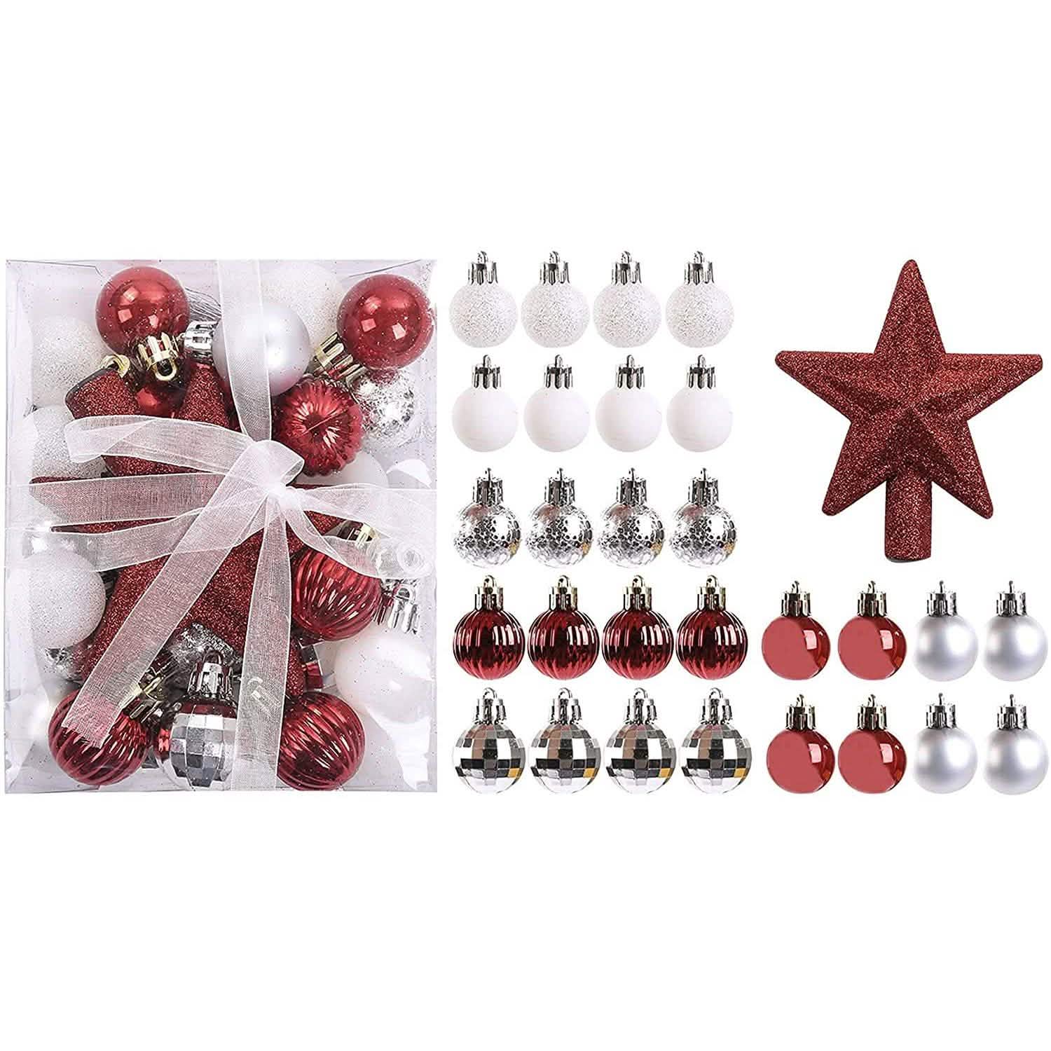 Lot de 30: Boules de Noël pour sapin de Noël