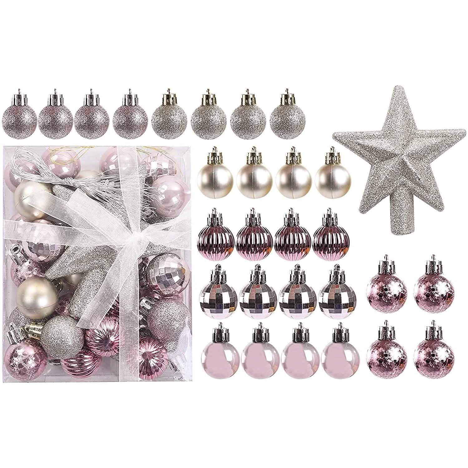 Lot de 30: Boules de Noël pour sapin de Noël