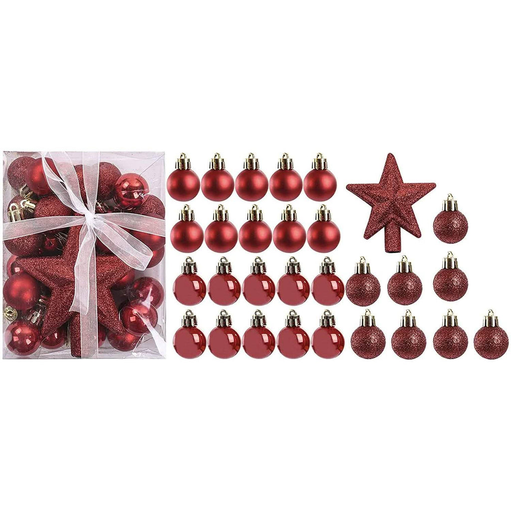 Lot de 30: Boules de Noël pour sapin de Noël
