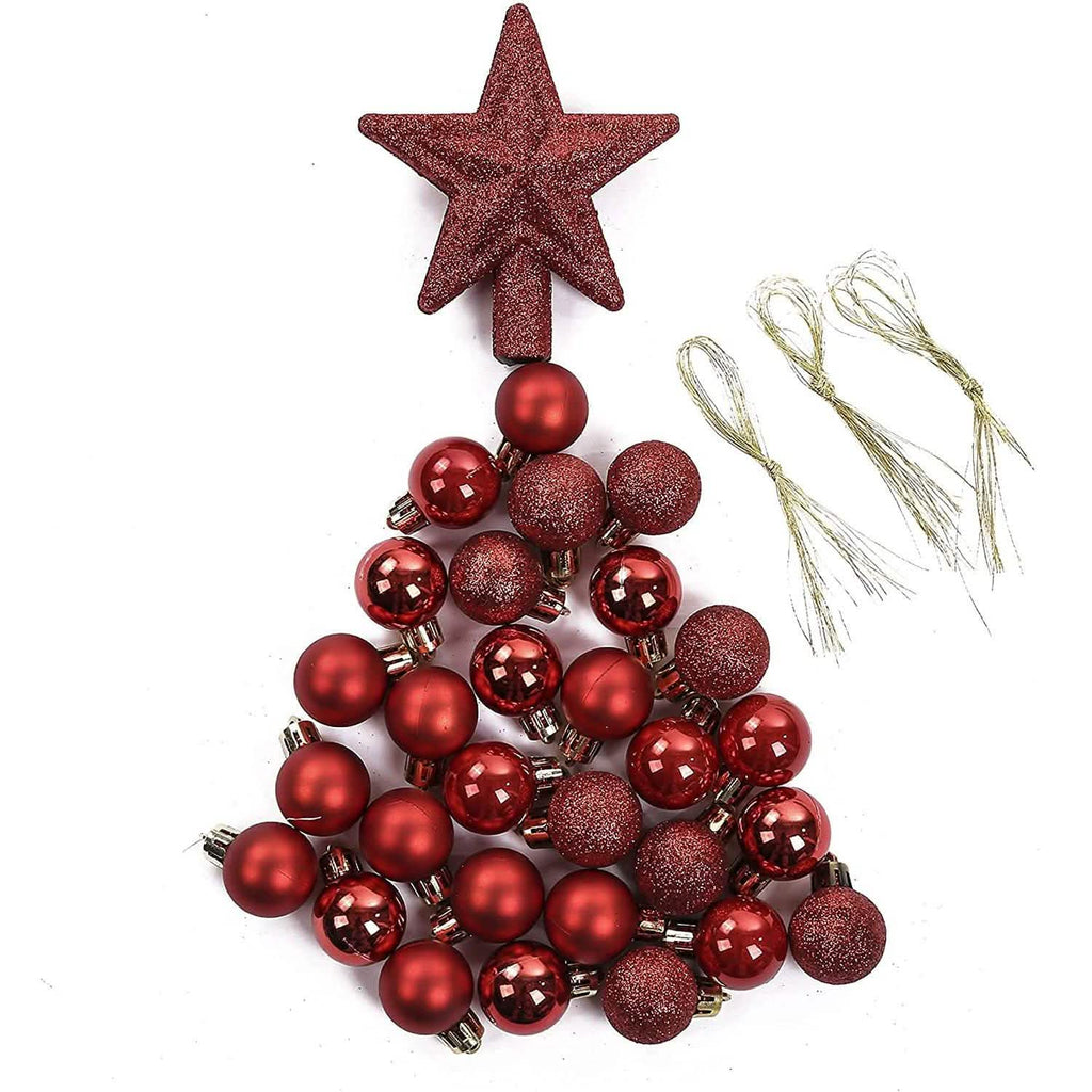 Lot de 30: Boules de Noël pour sapin de Noël