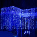 300個LEDブルーフェアリーカーテンライト コントローラー付き