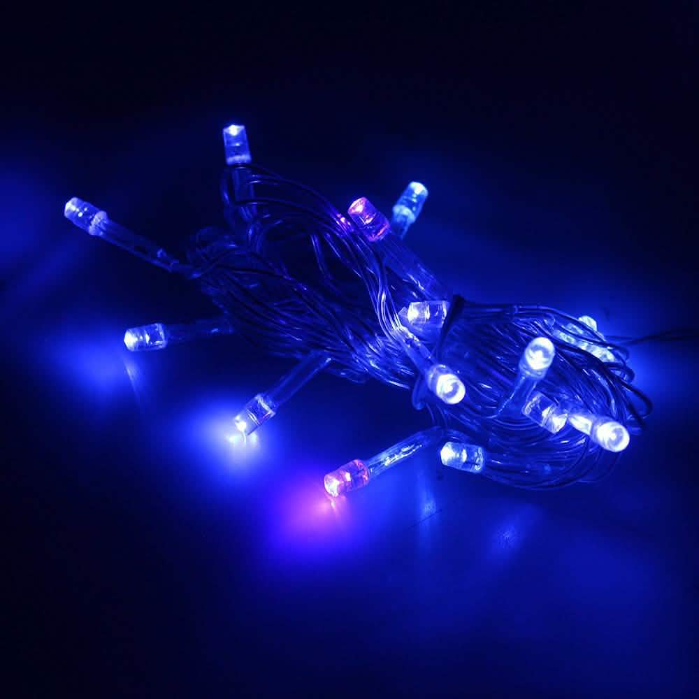 300個LEDブルーフェアリーカーテンライト コントローラー付き