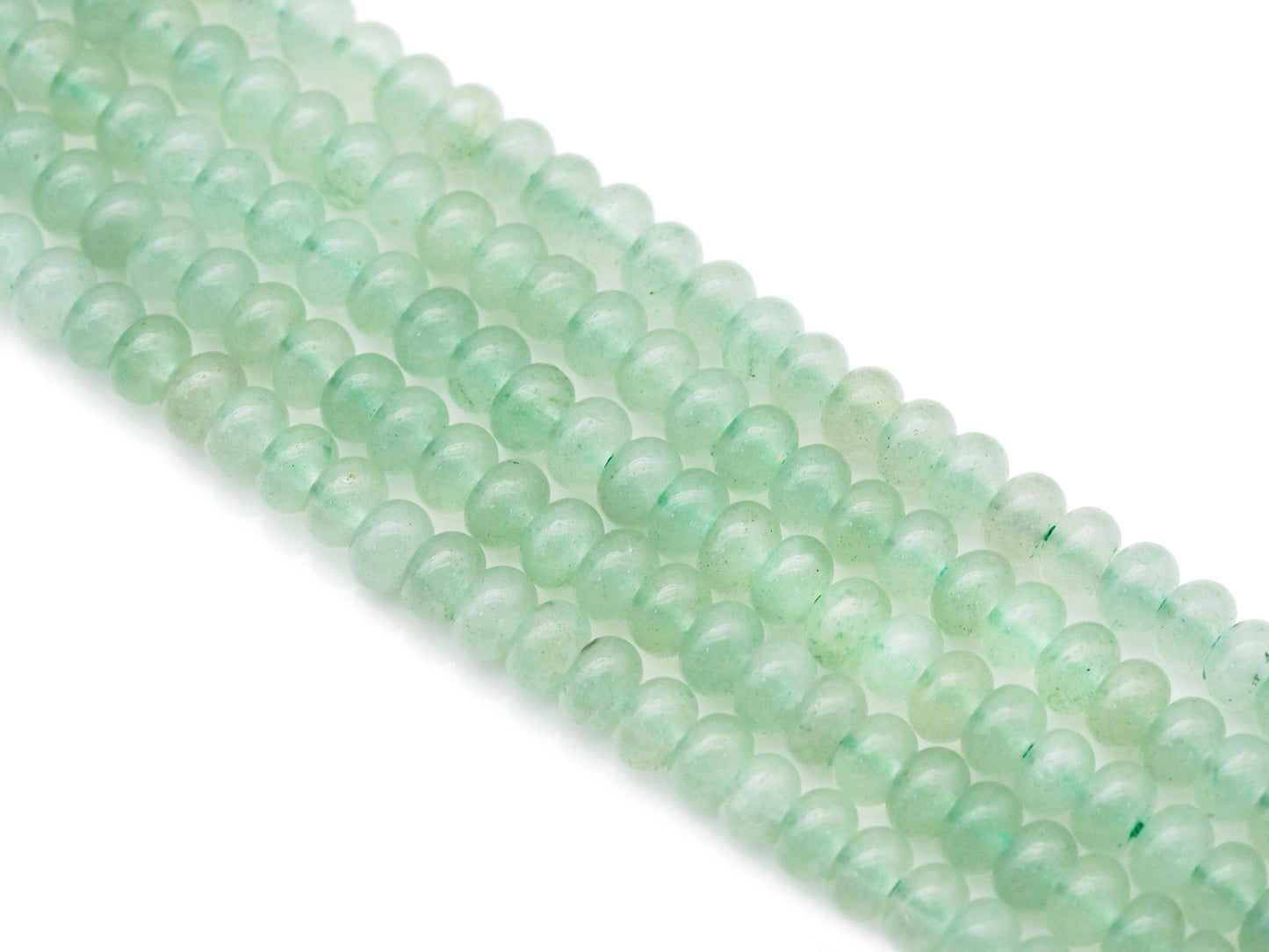Genuine Green Aventurine Rondelle Smooth Beads, Sku#U1410