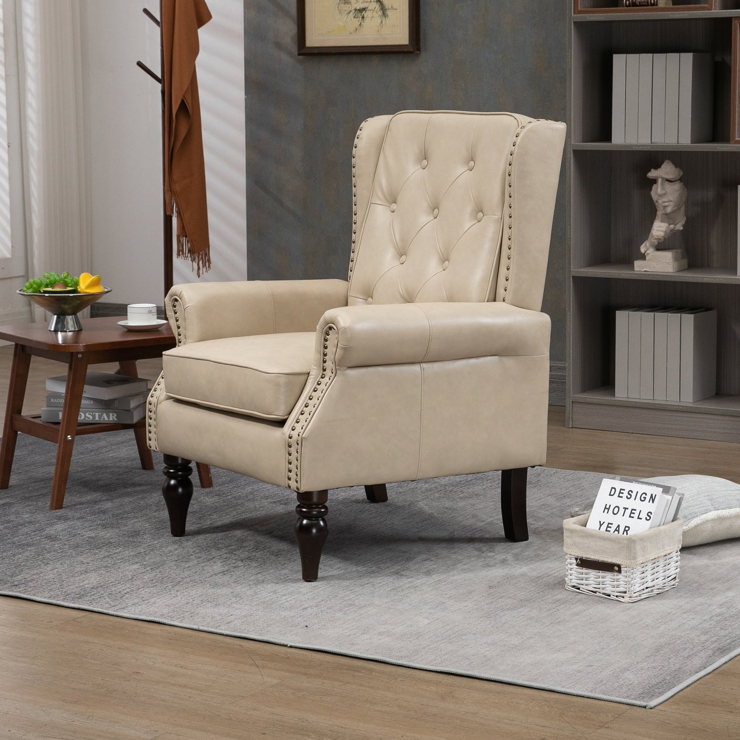 Wood Frame Armchair - Modern Accent Chair Lounge Chair