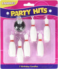 7pc Bowling Pins and Ball Candle Set, 1 set or 6 sets