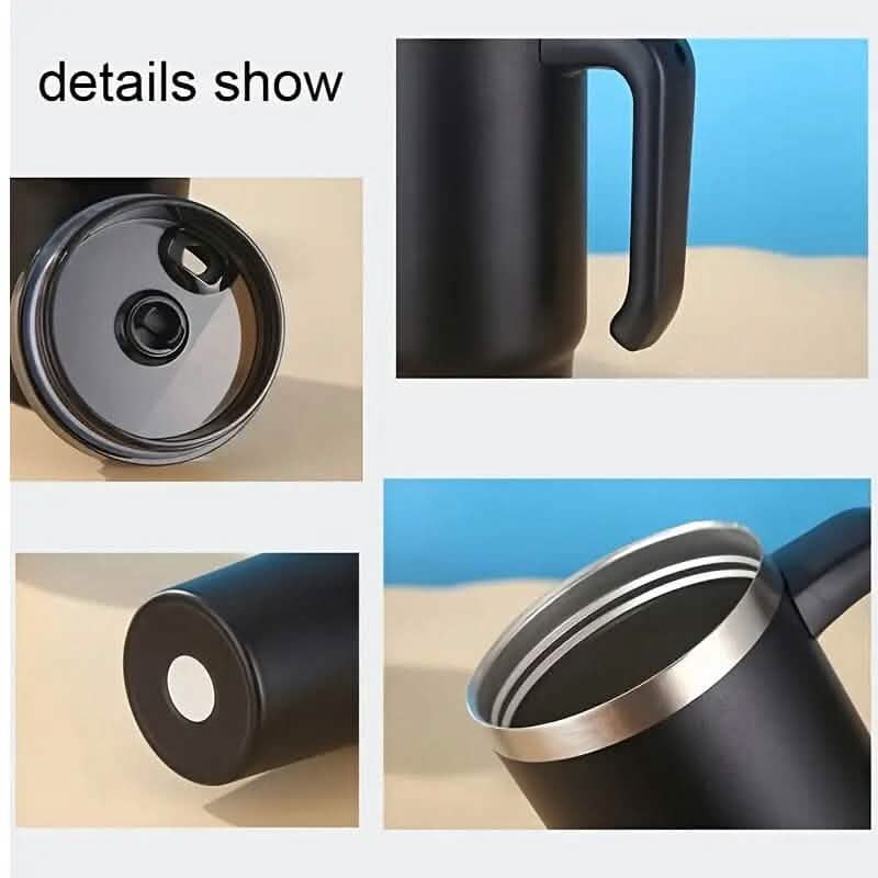Gobelet de voyage portable de 30,5 oz en acier inoxydable 304 à double vide avec poignée et paille