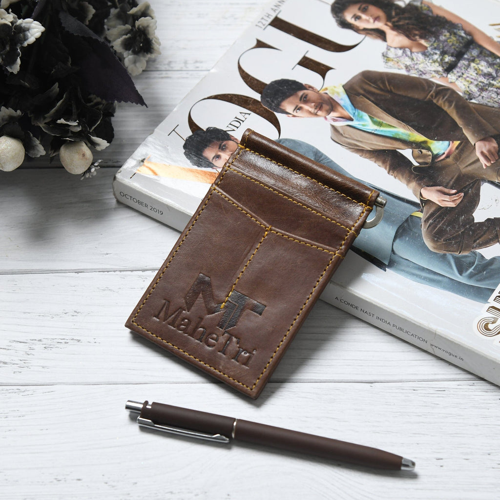 Finley Money Clipper- Walnut Brown