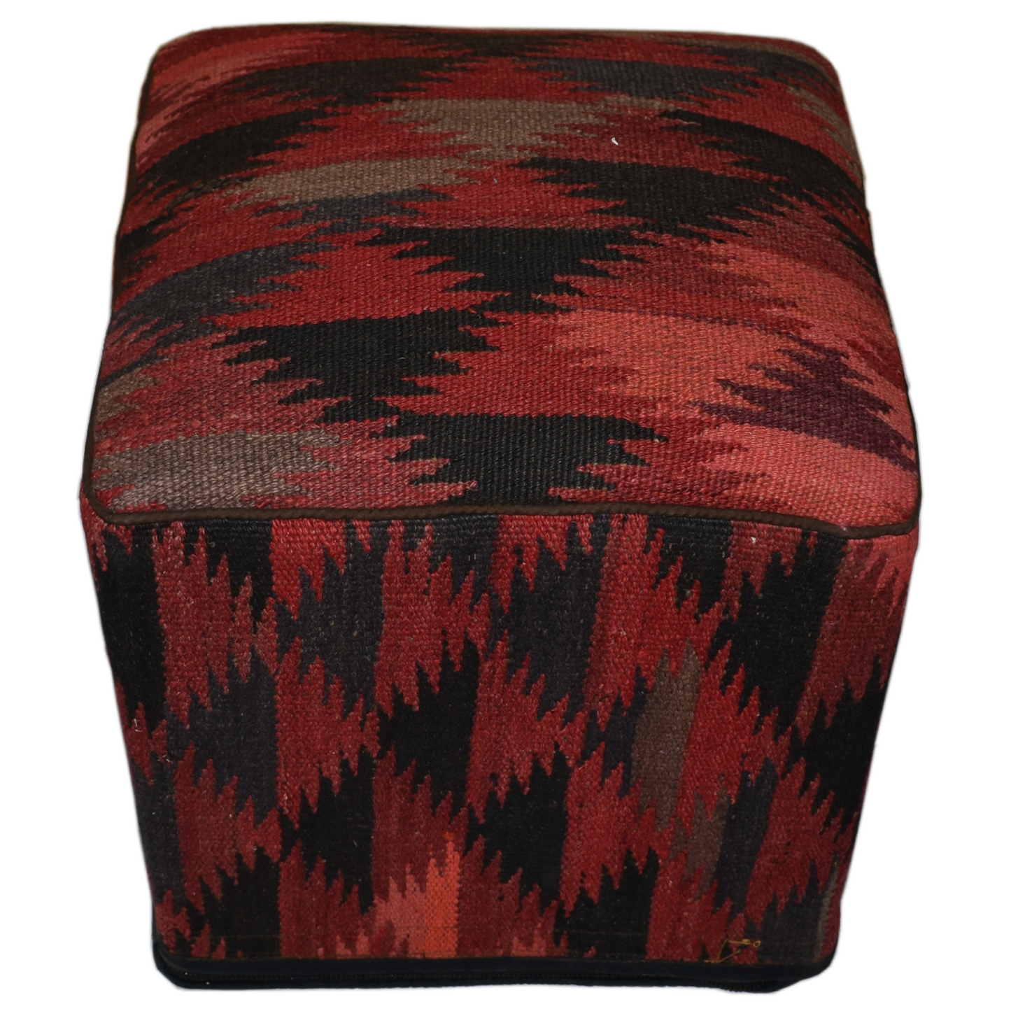 One of a Kind Kilim Rug Pouf Ottoman foot stool - #305
