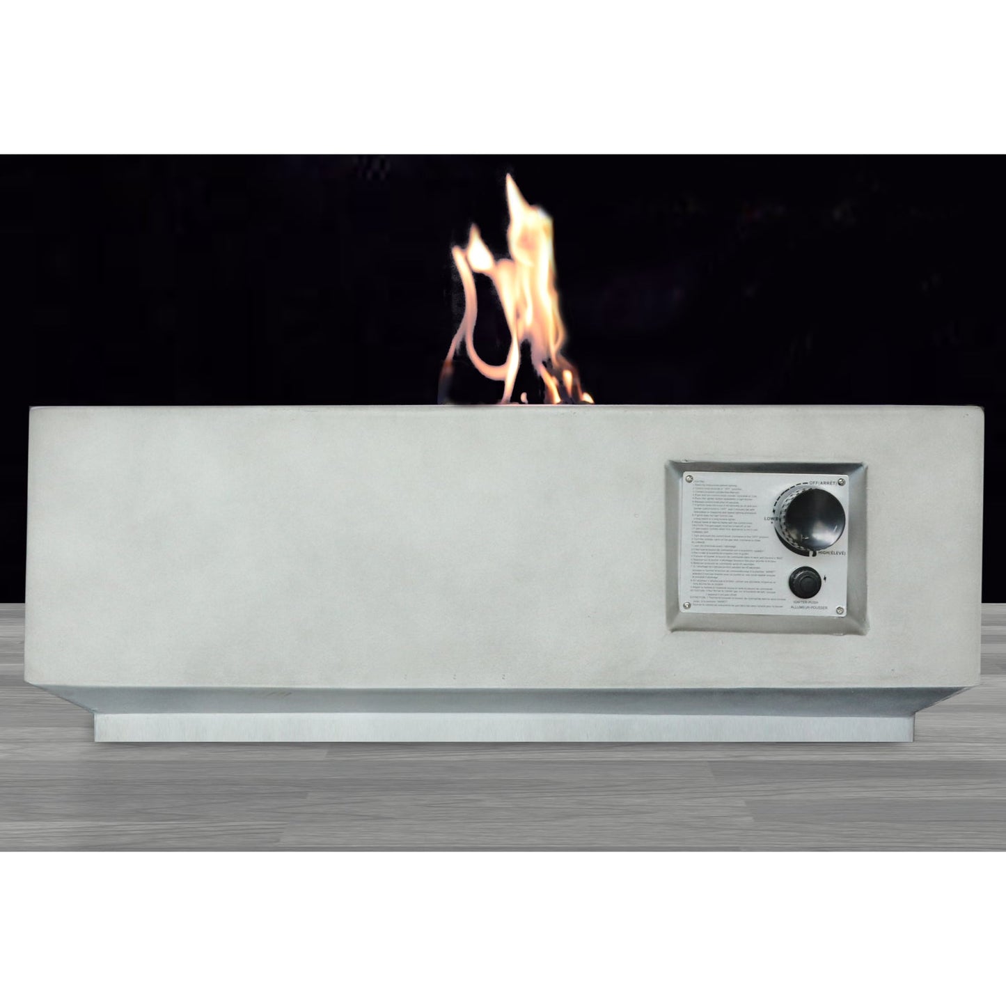 Fiber Reinforced Concrete Propane Gas Fire Pit Table