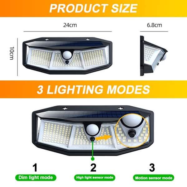 308 lampes solaires d'extérieur à LED