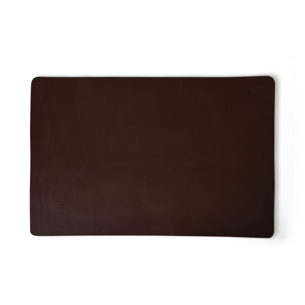 Tapis de bureau et de souris en cuir Espresso Elegance