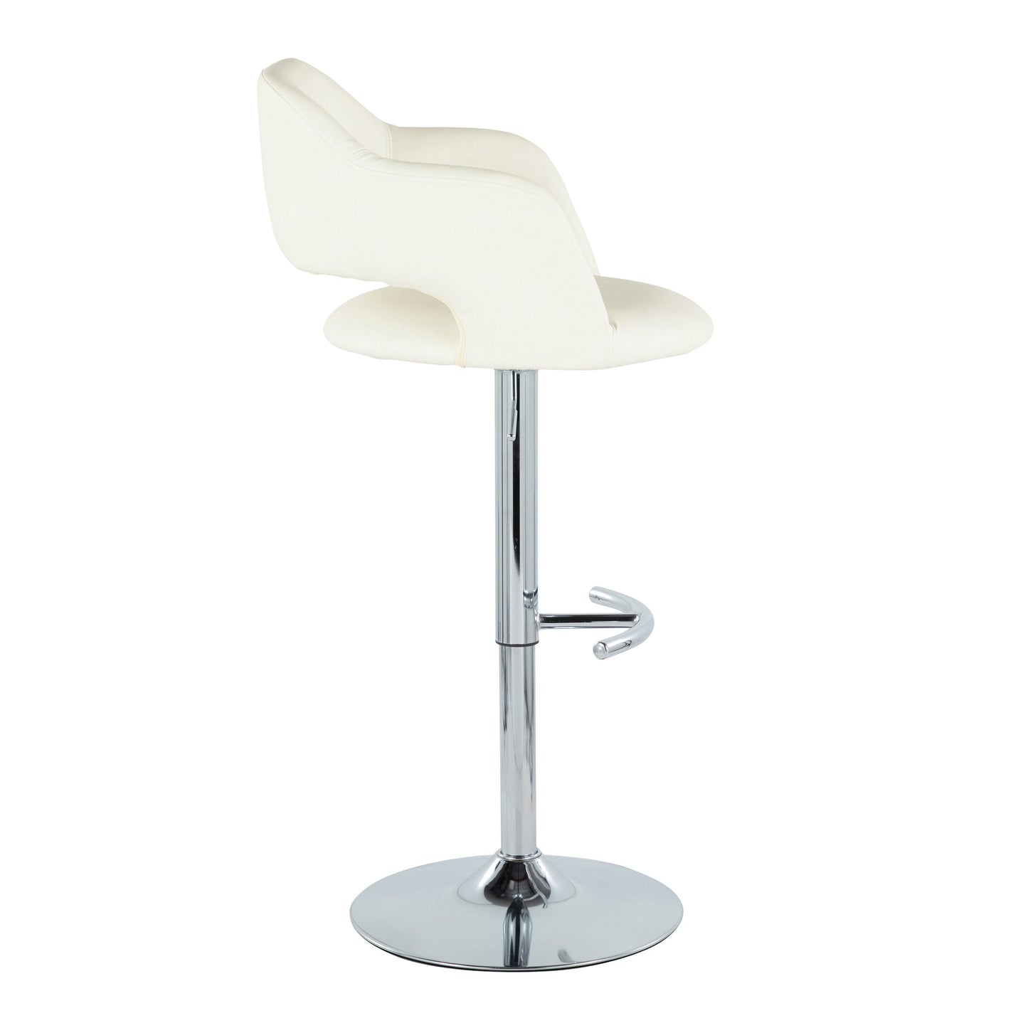 Contemporary Adjustable Barstool with Swivel