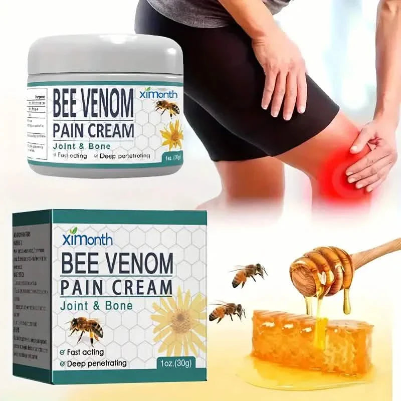 Crème anti-douleur au venin d'abeille pour les douleurs lombaires, de la colonne vertébrale, des mains, des pieds, des articulations, des épaules et du cou