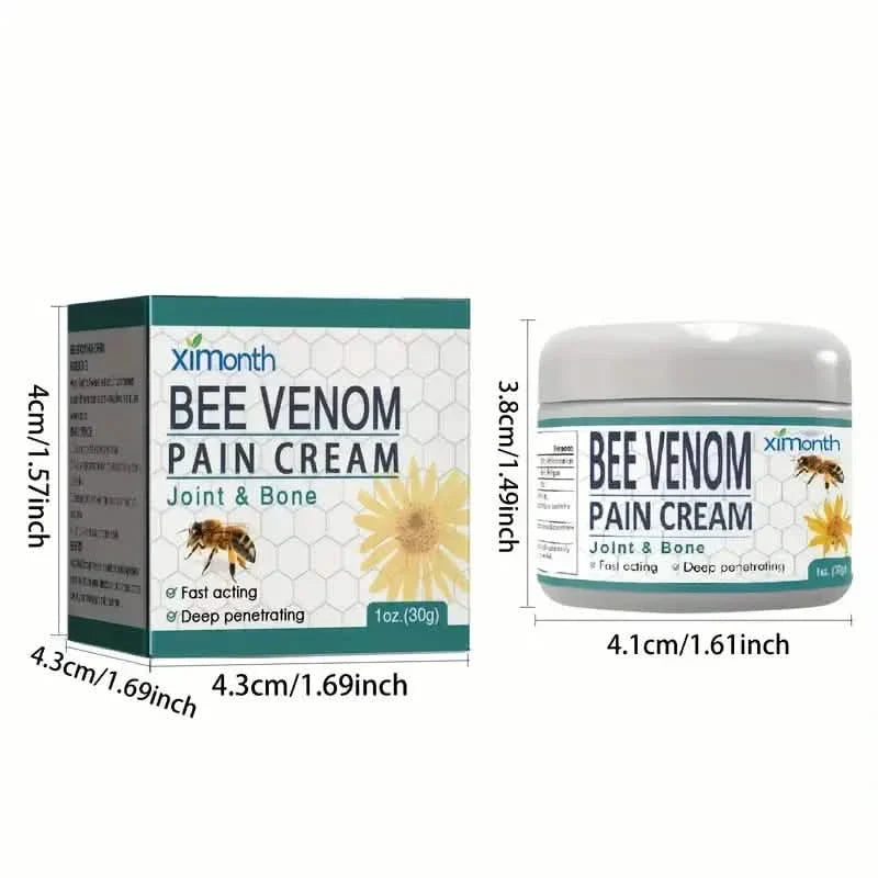 Crème anti-douleur au venin d'abeille pour les douleurs lombaires, de la colonne vertébrale, des mains, des pieds, des articulations, des épaules et du cou