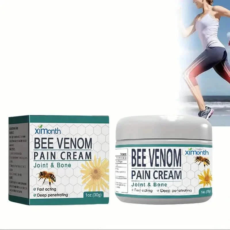 Crème anti-douleur au venin d'abeille pour les douleurs lombaires, de la colonne vertébrale, des mains, des pieds, des articulations, des épaules et du cou