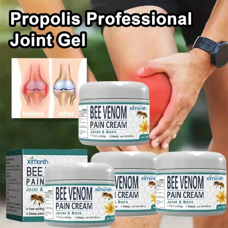 Crème anti-douleur au venin d'abeille pour les douleurs lombaires, de la colonne vertébrale, des mains, des pieds, des articulations, des épaules et du cou
