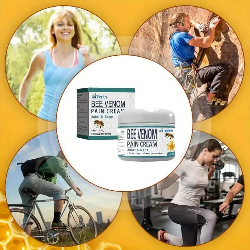 Crème anti-douleur au venin d'abeille pour les douleurs lombaires, de la colonne vertébrale, des mains, des pieds, des articulations, des épaules et du cou