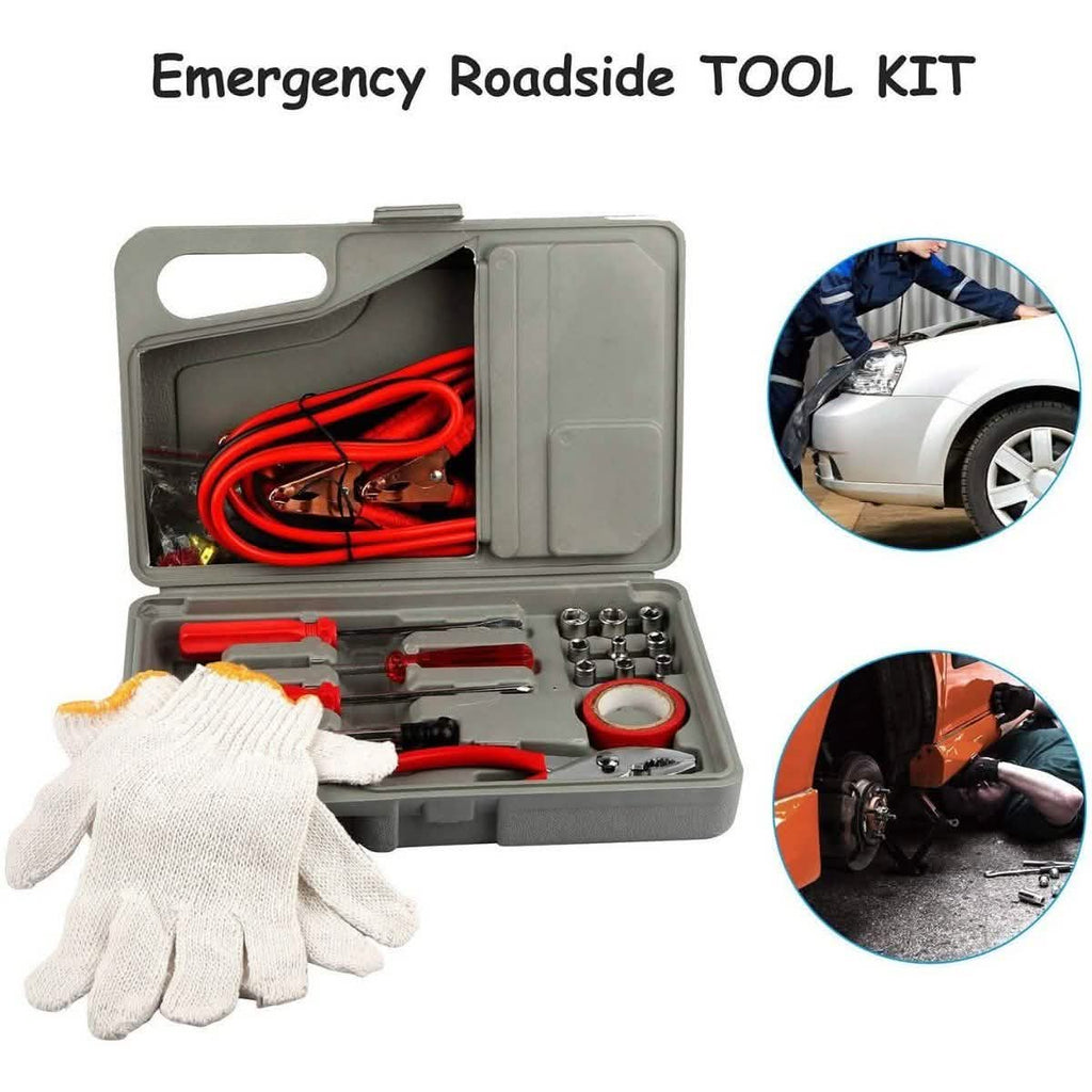 Ensemble de 31 pièces : Trousse d'outils d'urgence routière