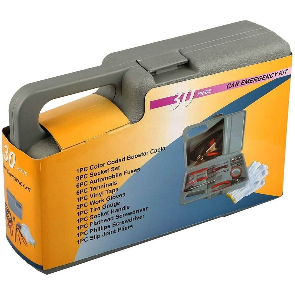 Ensemble de 31 pièces : Trousse d'outils d'urgence routière