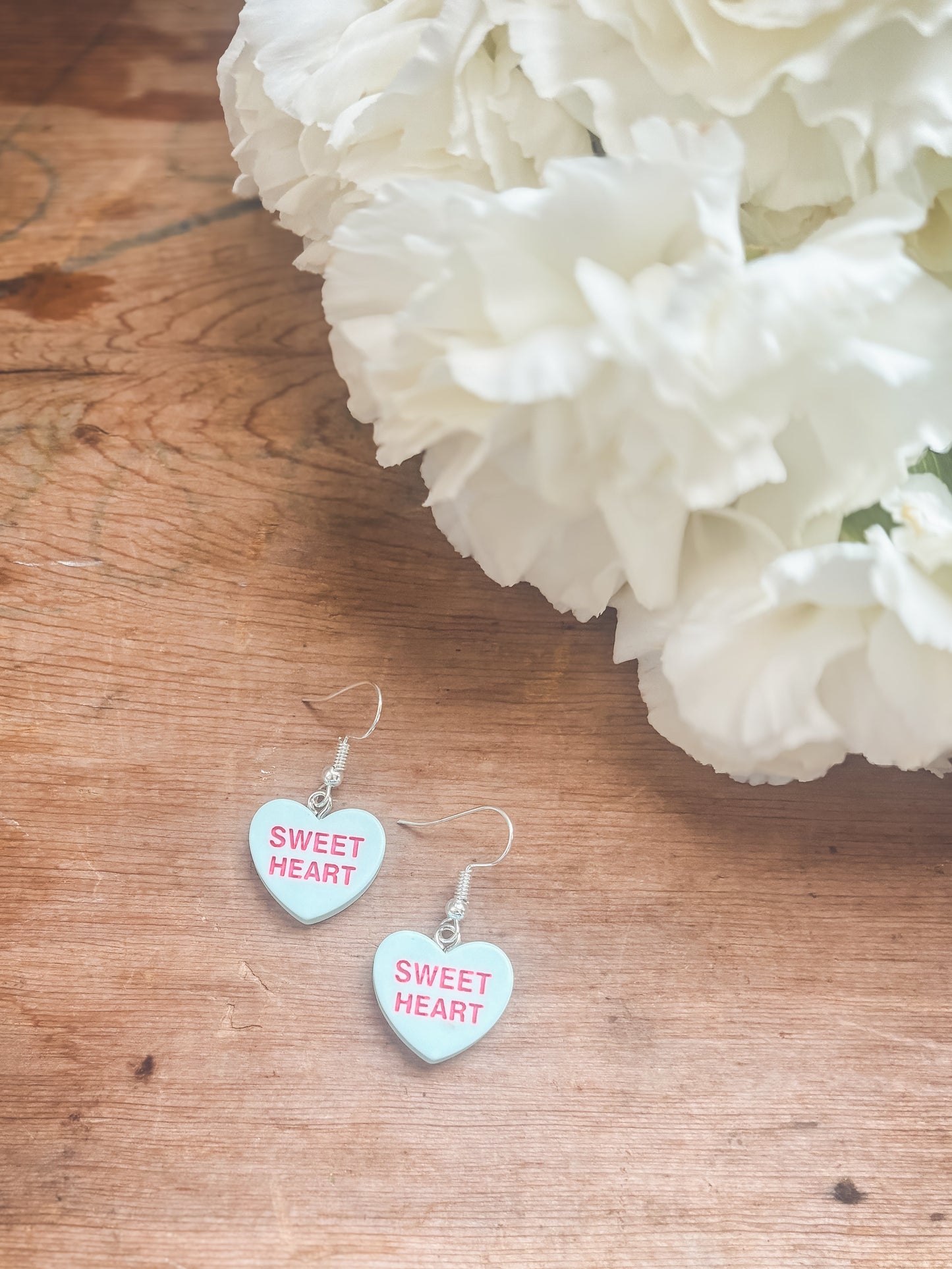 Beautiful Candy Heart Valentines Earrings