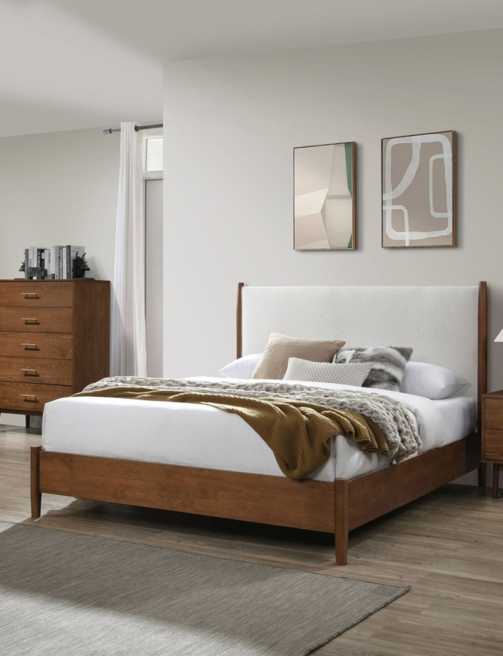 Walnut Color 3-Piece Bedroom Set