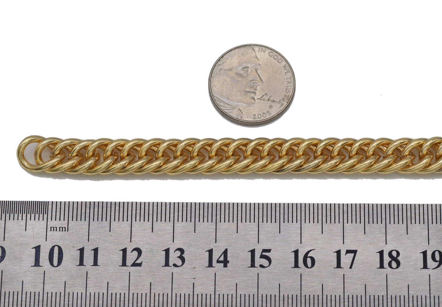 Wholesale Gold Filled Wheat Curban Chain by Yard, sku# LS11