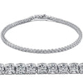 Bracelet tennis avec diamants ronds de 3,15 carats en or blanc 14 carats