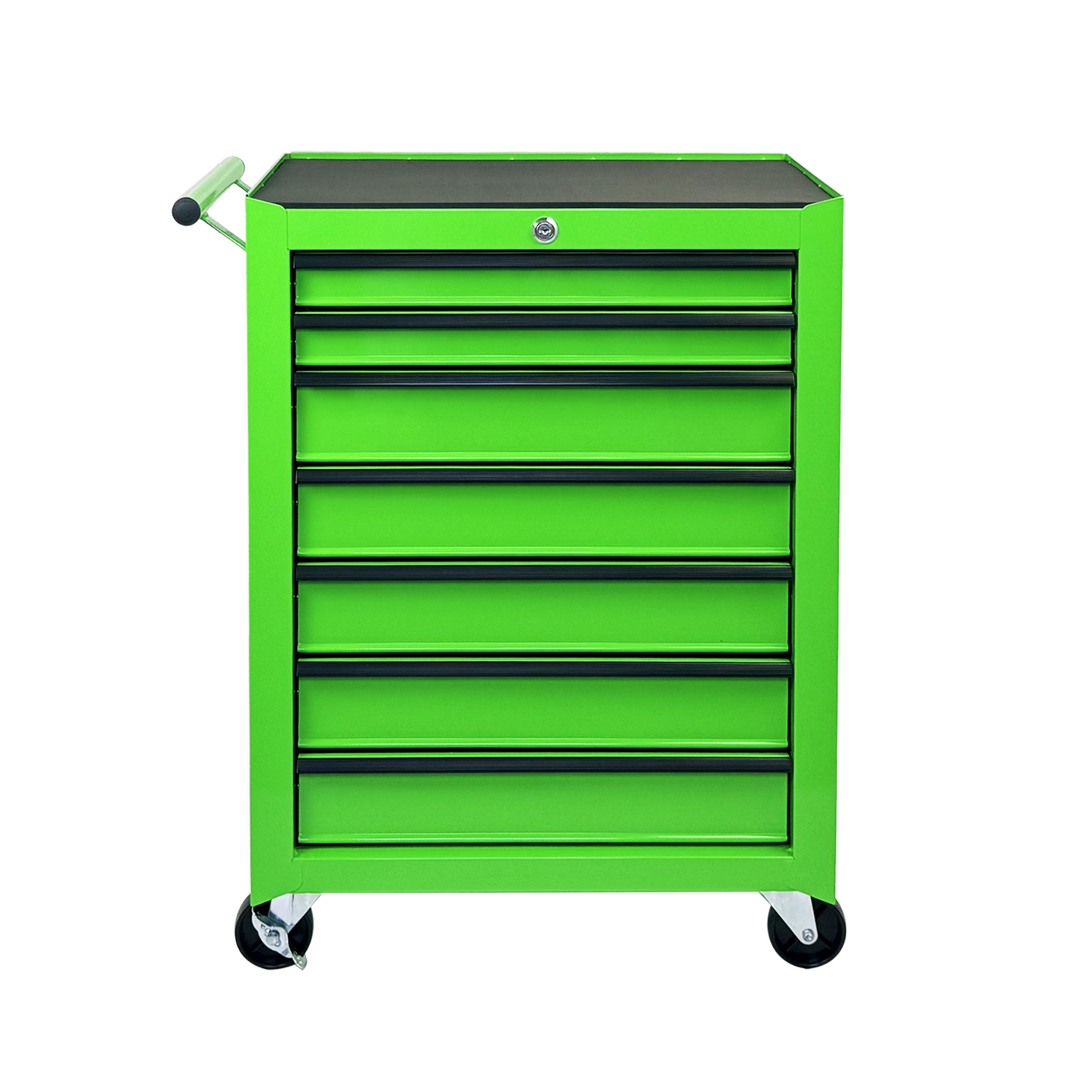 Rolling Metal Tool Chest with 7 Drawers - Green