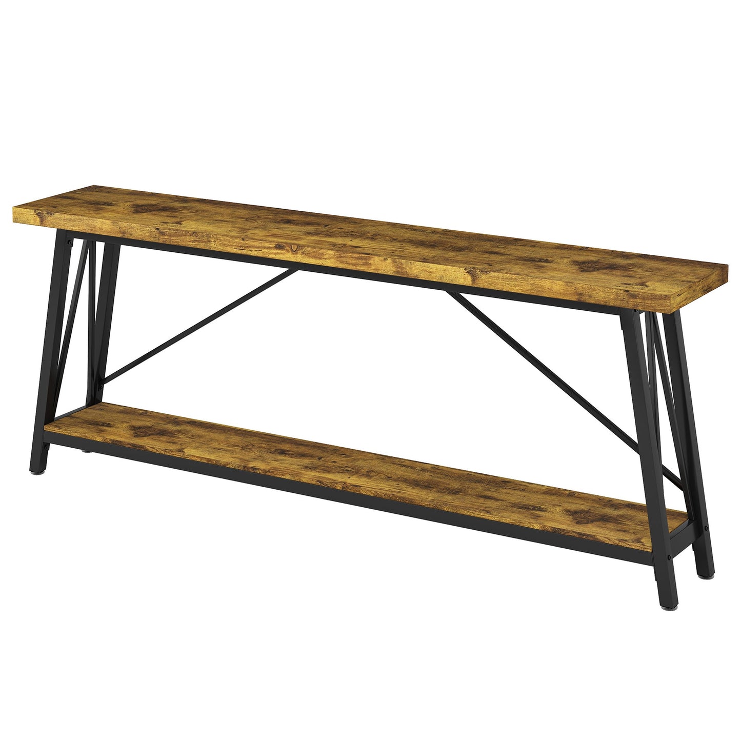 70.9" Extra Long Rustic Industrial Sofa Table